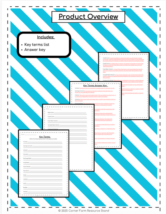 Financial Literacy Key Terms