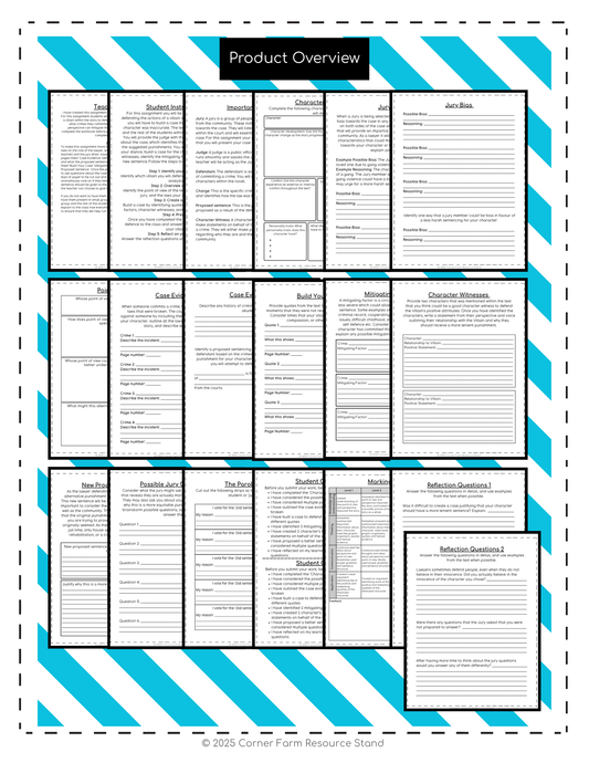 Villain Defence Any Book Novel Study Culminating Assignment (Grade 7/8)